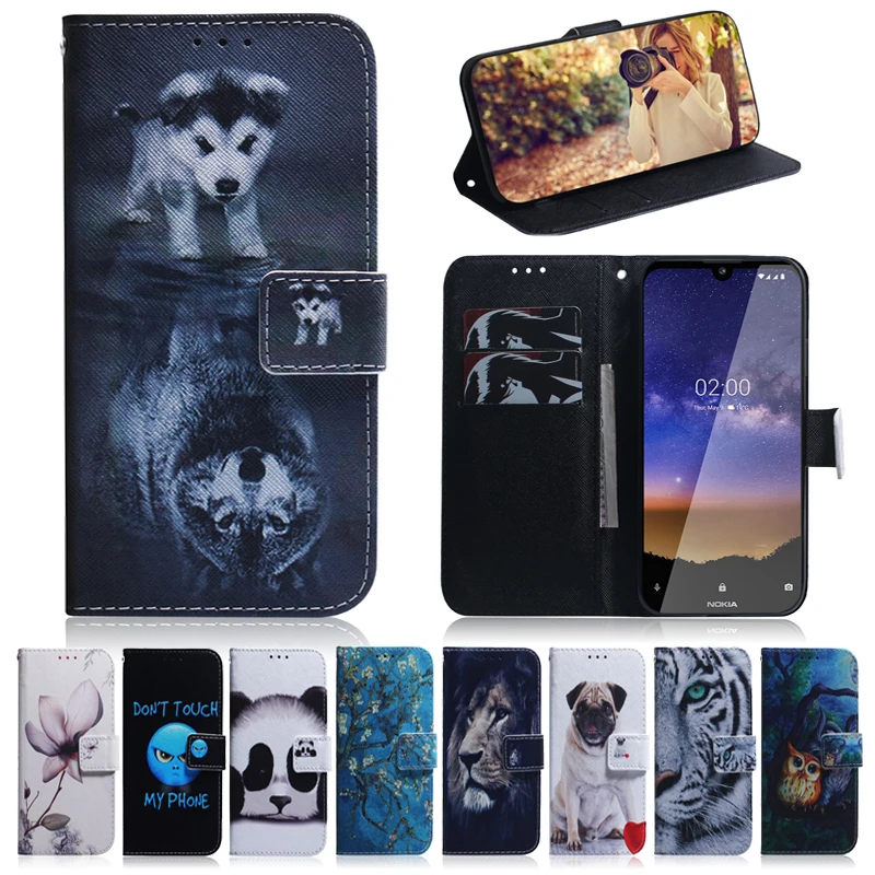 

Wallet Case For Nokia 2.2 Cases Painted Flip PU Leather Cover For Nokia 2.2 Nokia2.2 2019 Phone Bag Cases Stand BOOK Cover Capas
