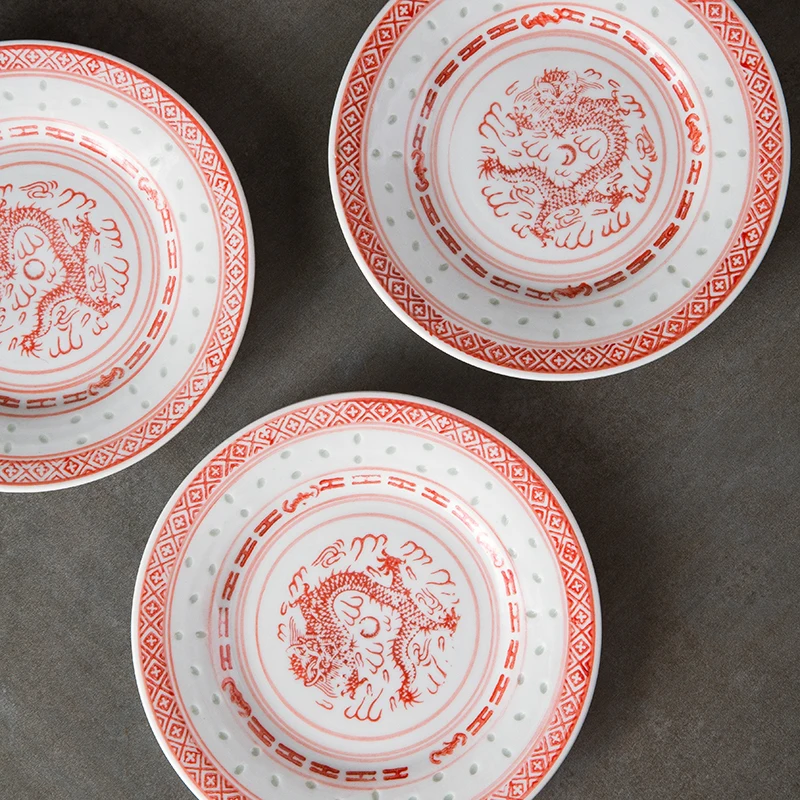 6 5 дюймовые круглые керамические тарелки Цзиндэчжэнь фарфоровые пищевые