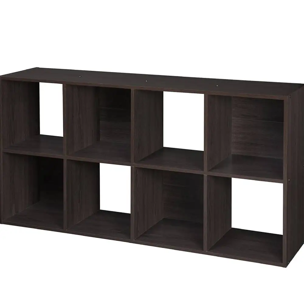 

Склад в США 8 кубиков Органайзер деревянная книжная полка открытая полка Стеллаж 4 круглый Ланч-бокс для хранения полки стеллаж для выставки товаров темно-коричневый US Warehouse