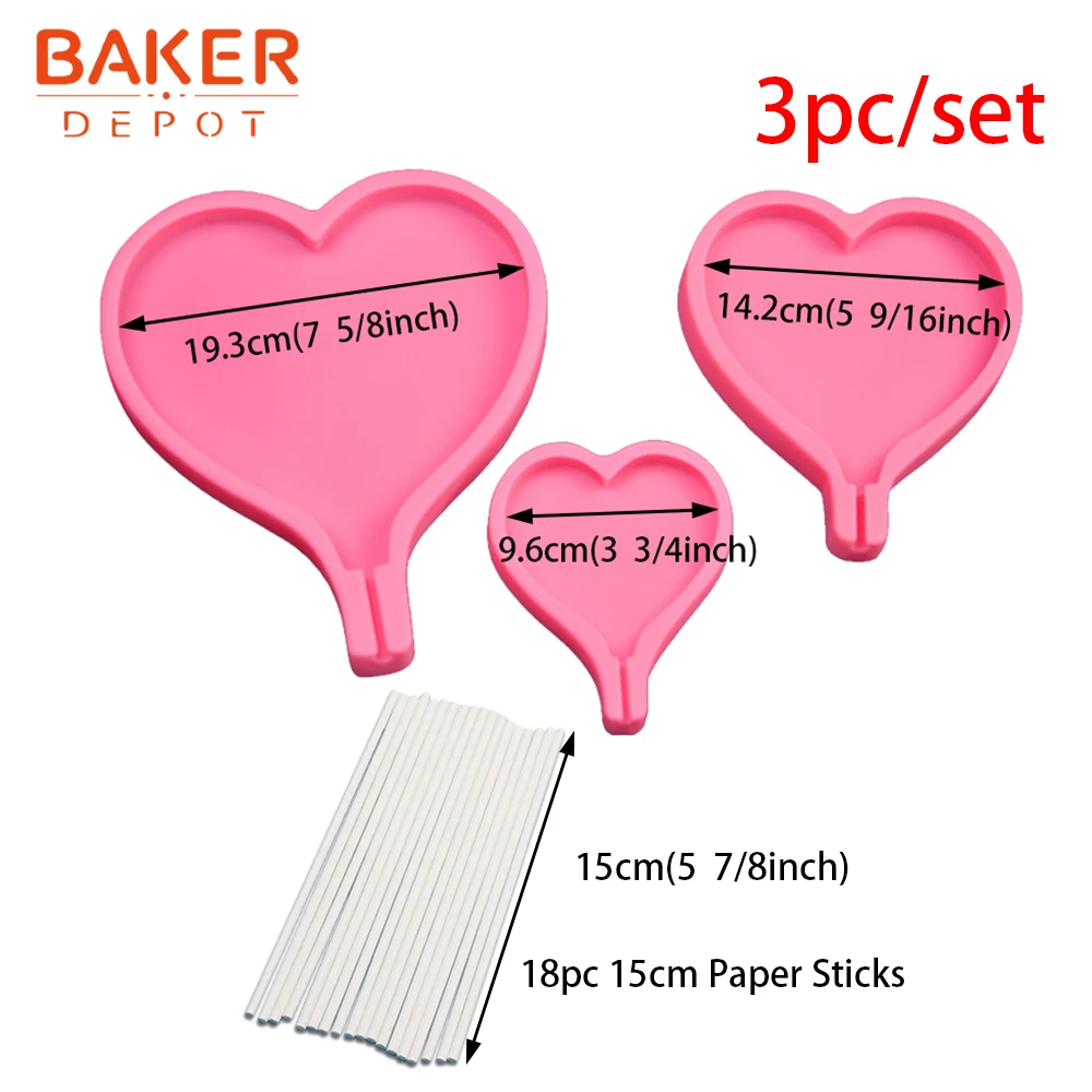 CDY-461-set BAKER DEPOT, силиконовая форма для леденцов, 3D, шоколадные конфеты, леденцы, форма, круглый торт, Кондитерские украшения, инструмент, сделай сам, на день рождения, свадьбу - Цвет: CDY-461-set