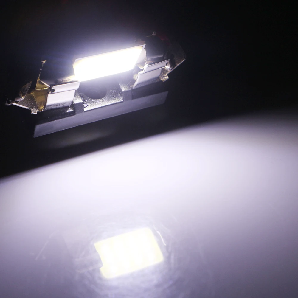 500 шт 31 мм 36 мм 39 мм 41 мм C5W COB 12SMD 12 светодиодные лампочки купольные потолочные светильники для чтения свет белый неполярность 144lm 12V смешанный размер