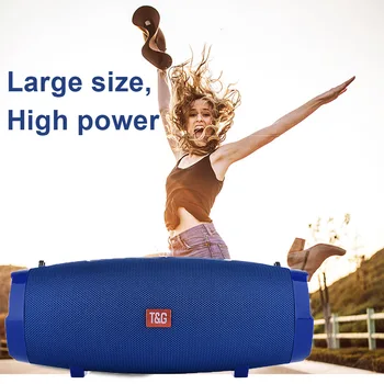 

Outdoor Portable Wireless Speaker Waterproof Bluetooth TG526 Loudspeaker 3D Stereo Bass Subwoofer Sound Box Support TF Card FM