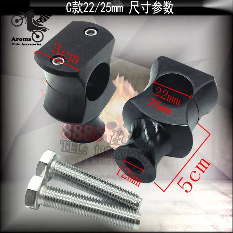 5 моделей классического Кафе racer moto grip fat переходник для руля moto rbike Руль riser для halrey bar mount moto rcycle Ручка Бар Зажим