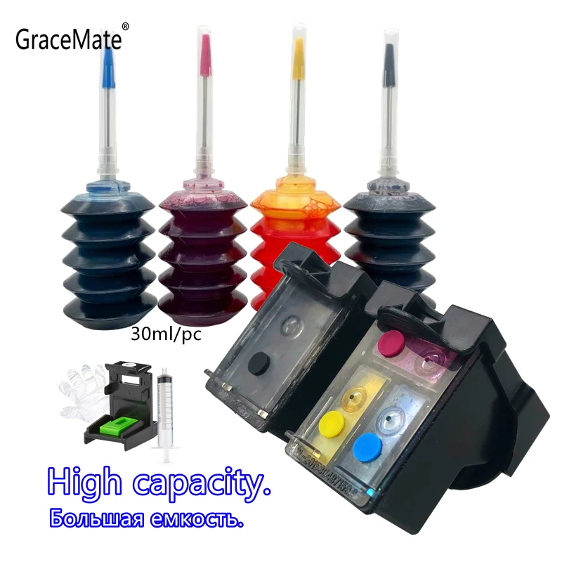 Сменные чернила GraceMate 302XL для Hp 302 Xl Hp302 чернильный картридж Deskjet 4650 2130 2135 3630 Officejet 3632