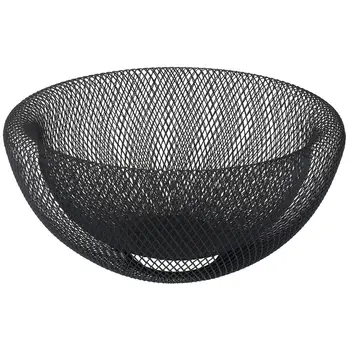 

Household Waterproof Fruit Storage Basket Reticular Double-layer Snacks Storage Rack Organizer Holder - Black