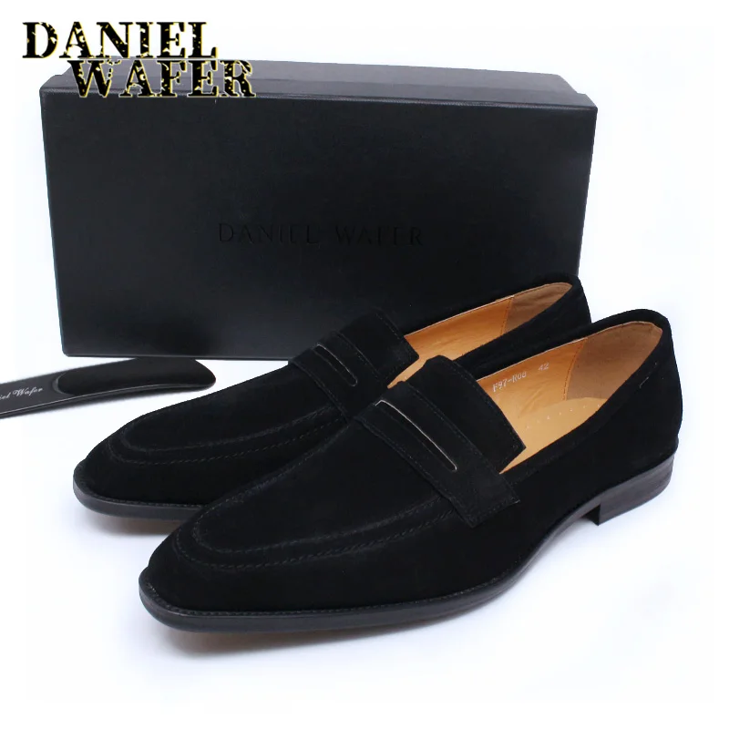 Dropship Genuine Leather Slip-On Men Shoes Black Red Brown Men Loafers  Summer Party Wedding Dress Shoes Soft Sneakers Driving Moccasin to Sell  Online at a Lower Price