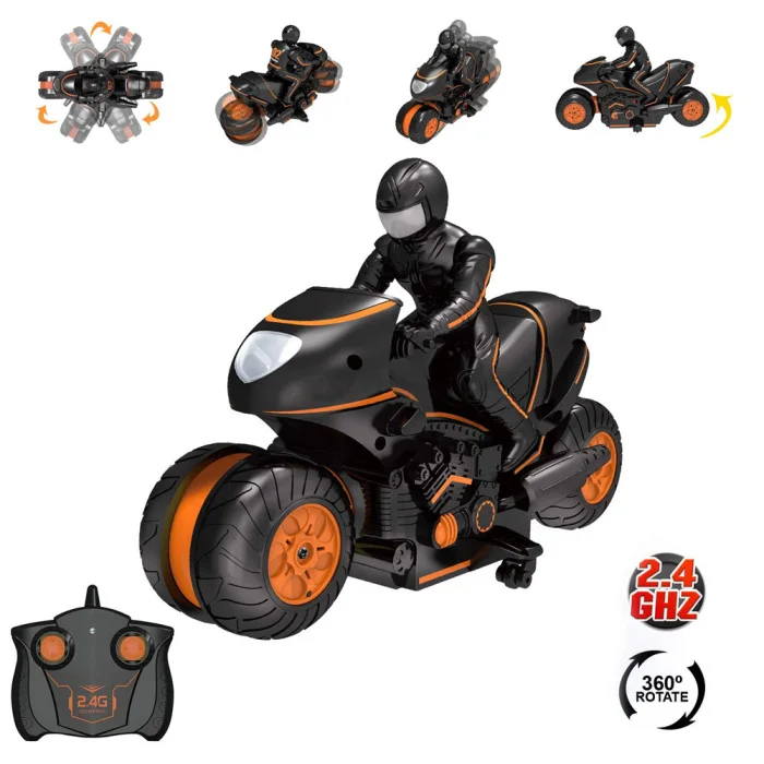 Игрушечные мотоциклы с дистанционным управлением, 360 градусов, вращающиеся колеса, дрифт, трюк, мотоцикл, гоночный мотоцикл, игрушки для детей, H