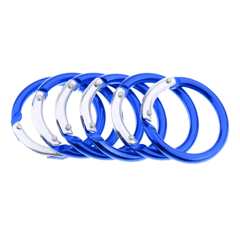 18 Pcs Round Spring Snap Clip Hook Keychain Ring Carabiner 3 colors