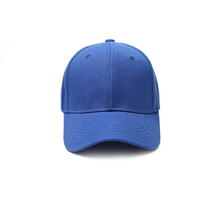 blue Bone de beisebol personalizado impressao logotipo bordado casual sólido chapéus cor pura preto Bone snapback Bones para homens - Цвет: blue