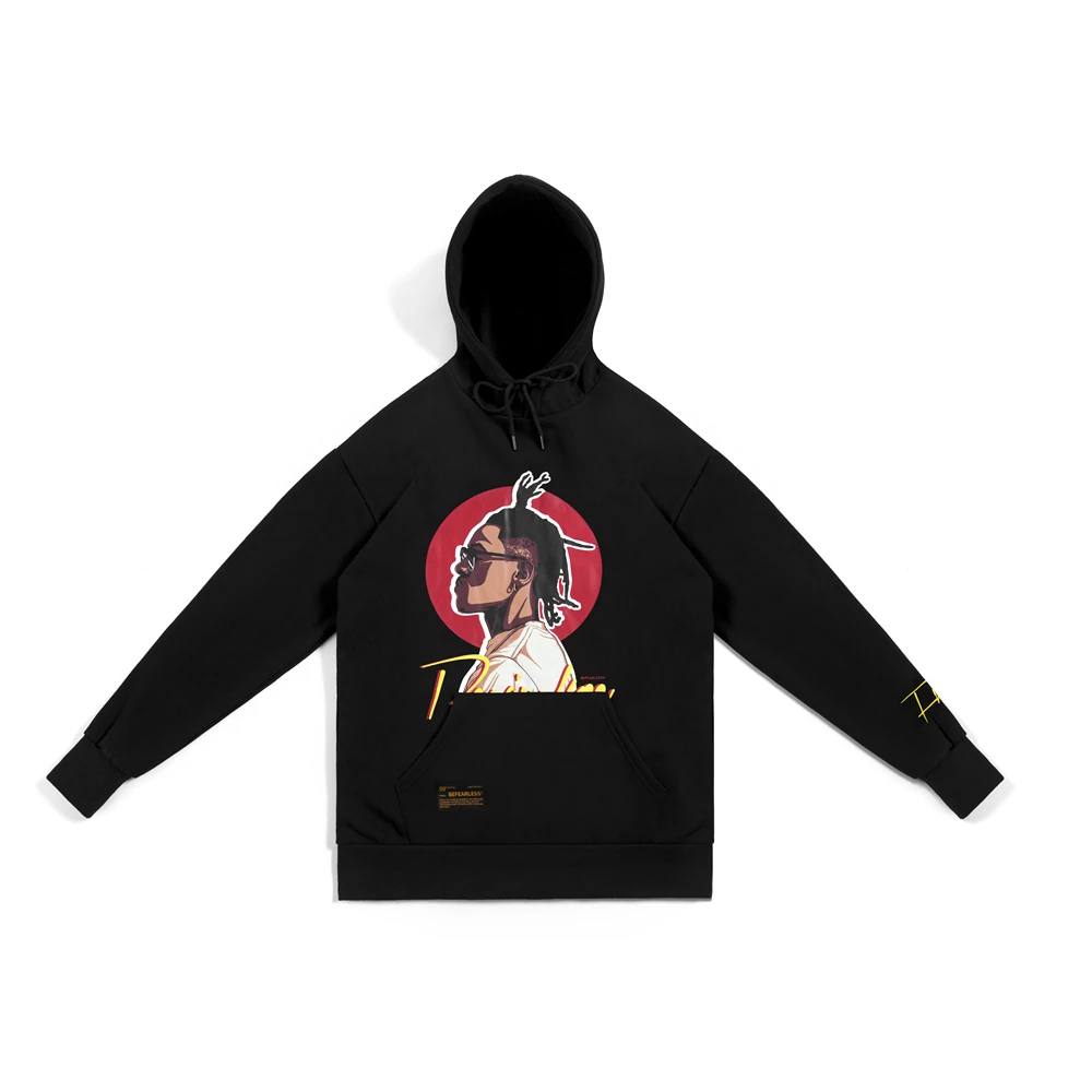 OSCN7 High Street печати флисовая толстовка женщина осень уличная плюс бархатные толстовки оверсайз женщины 8052A