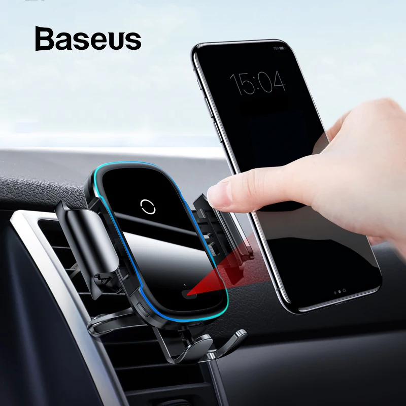 Baseus 15 Вт беспроводное автомобильное зарядное устройство для IPhone 11Pro Samsaung быстрая Беспроводная зарядка интеллектуальный инфракрасный Qi Беспроводное зарядное устройство