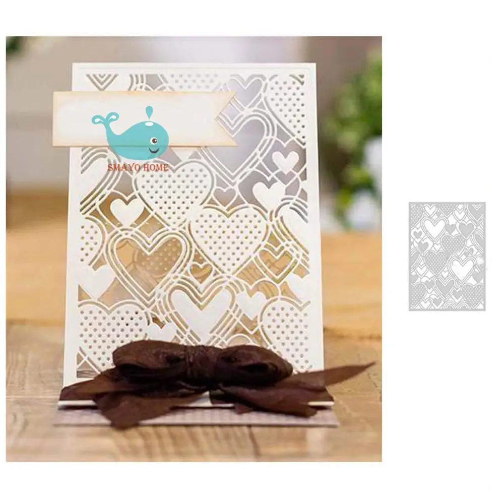 

Love heart background Metal Cutting Dies Frame for DIY Scrapbooking Card Album Embossing Crafts Die Cut New