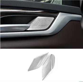 

Car Styling Interior Doorknob Horn Frame Decoration Cover Trim For BMW 5 series G30 2018-19 Interior Stereo Speaker Stickers