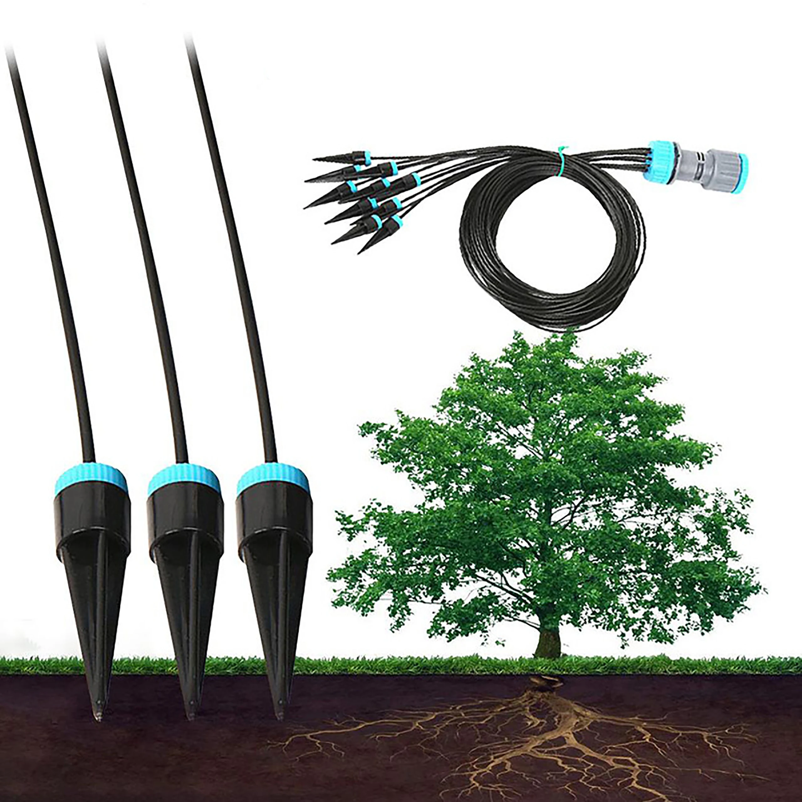 Drip Irrigation Kit Plant Watering System Adjustable Micro Irrigation Water-Saving System For Garden Greenhouse Pot Plants - 4