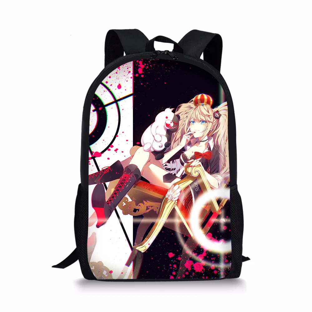 Danganronpa 3D печать школьная Детская сумка-рюкзак детский Monokuma Bookbag Mochila Подростковая дорожная сумка для мальчиков