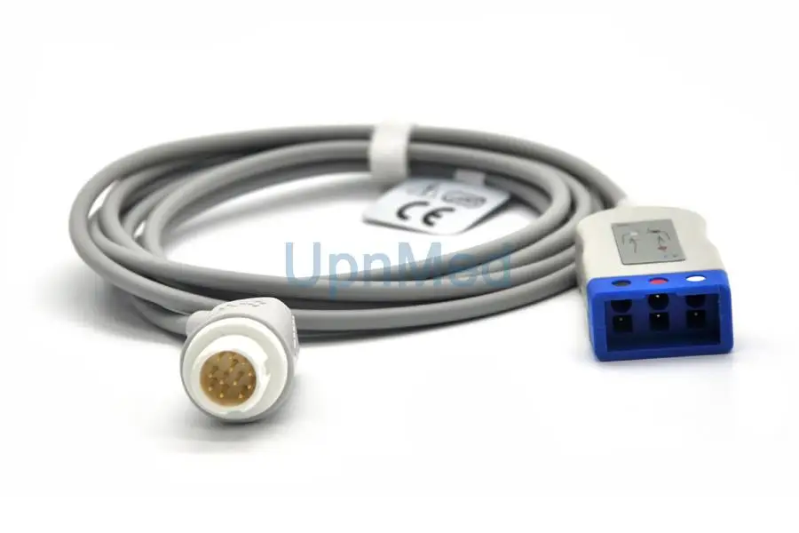Совместимый 12pin M1510A M1500A hp/для Philips 3 свинца ECG магистральный кабель, IEC/AHA