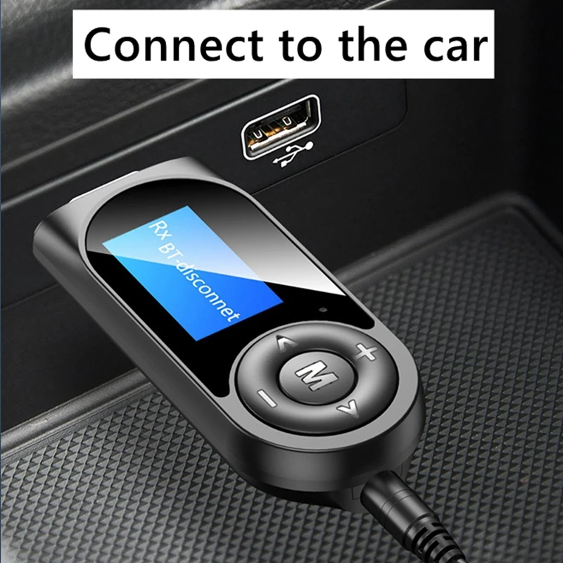 

NEW Wireless Bluetooth Adapter Mic LCD Display Volume Control Free Drive AUX Adaptador for PC TV Speaker Car Bluetooth phone