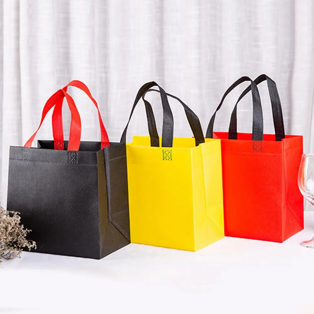 

Hot Reusable Shopping Bag Tote Non-woven Fabric Environmental Organizer Bag DIY Handmade Advertising Customized Shipping Bags