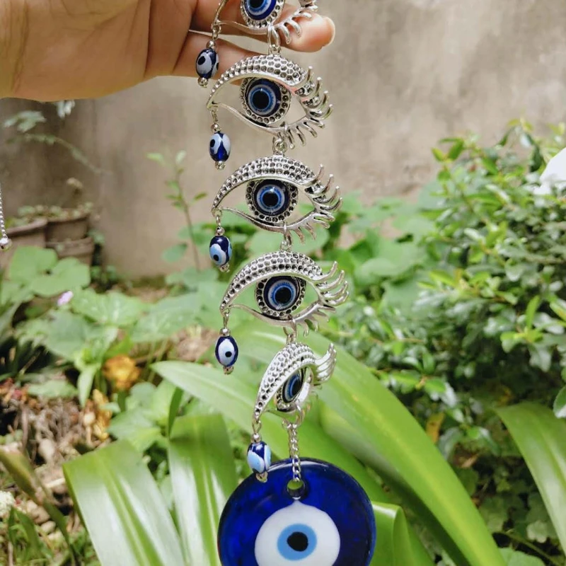 Turkish Blue Evil Eye Amulets Wall Hanging Pendant Home Decor Ornament Protection Blessing Good Luck Blessing Gift wall art decor wall hanging pendant crystal wall hanging glass pendant ornament charm decoration