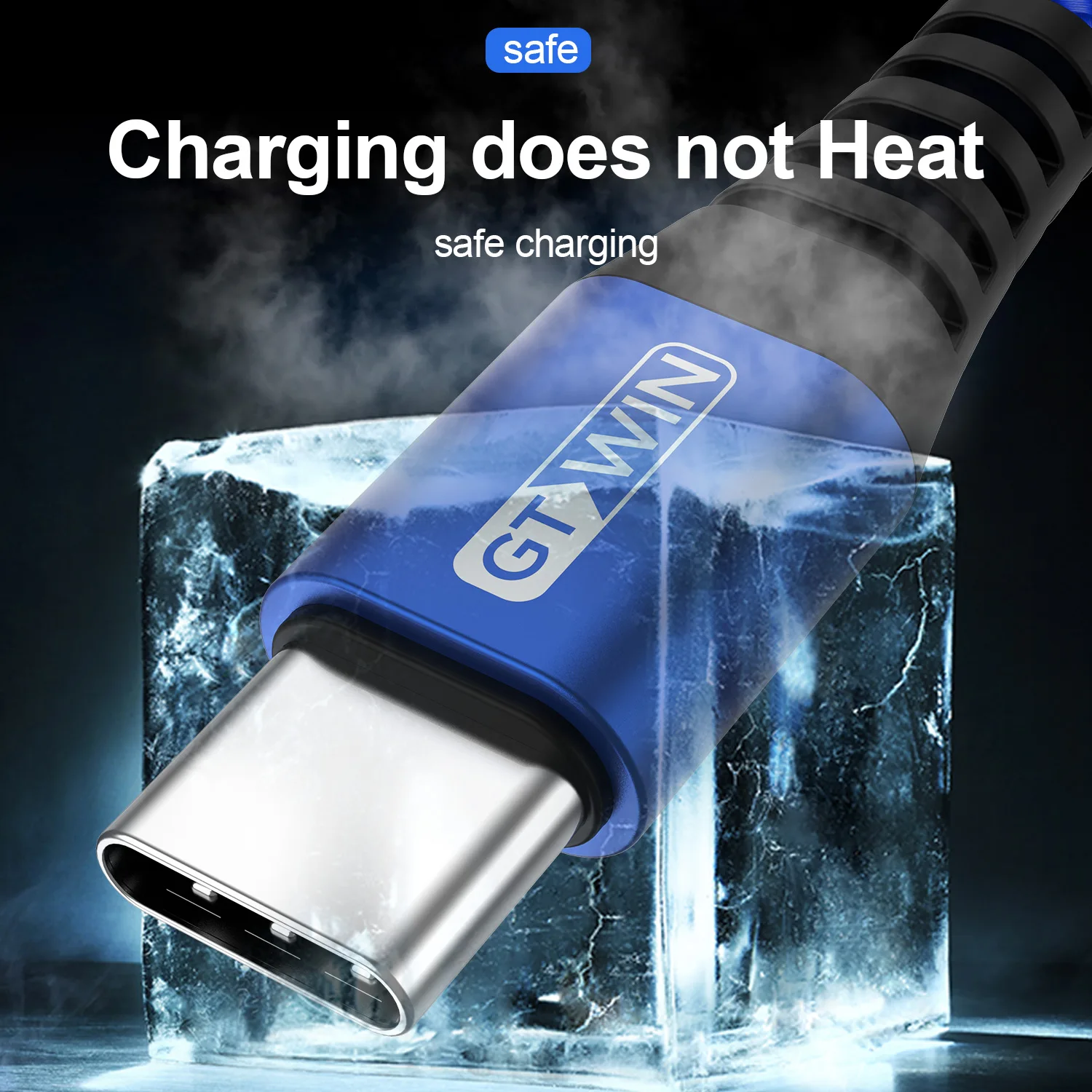 Кабель GTWIN USB Type C 2 м для Samsung A50 кабель передачи данных 3A быстрая зарядка Huawei P30 Pro