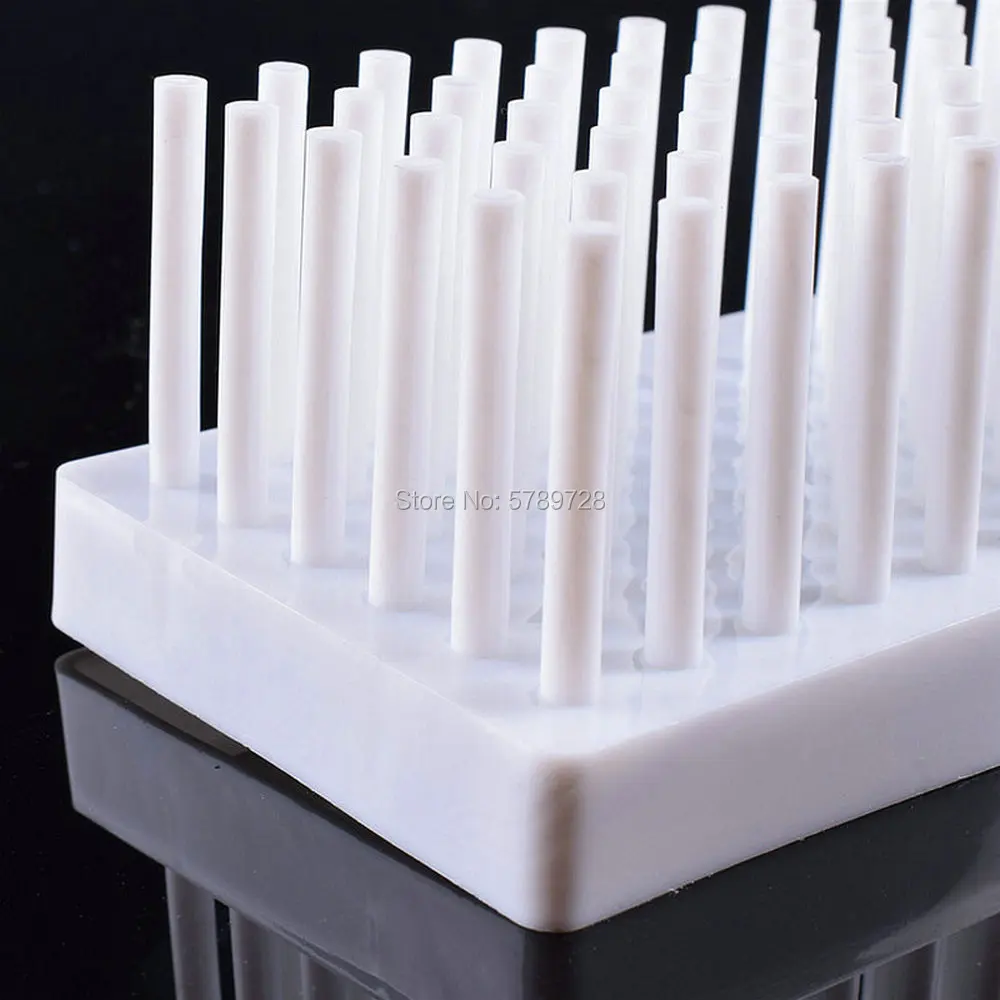 1pc 102-column Plastic column-type test-tube rack The tube can be inserted upside down shelf for drying test tubes