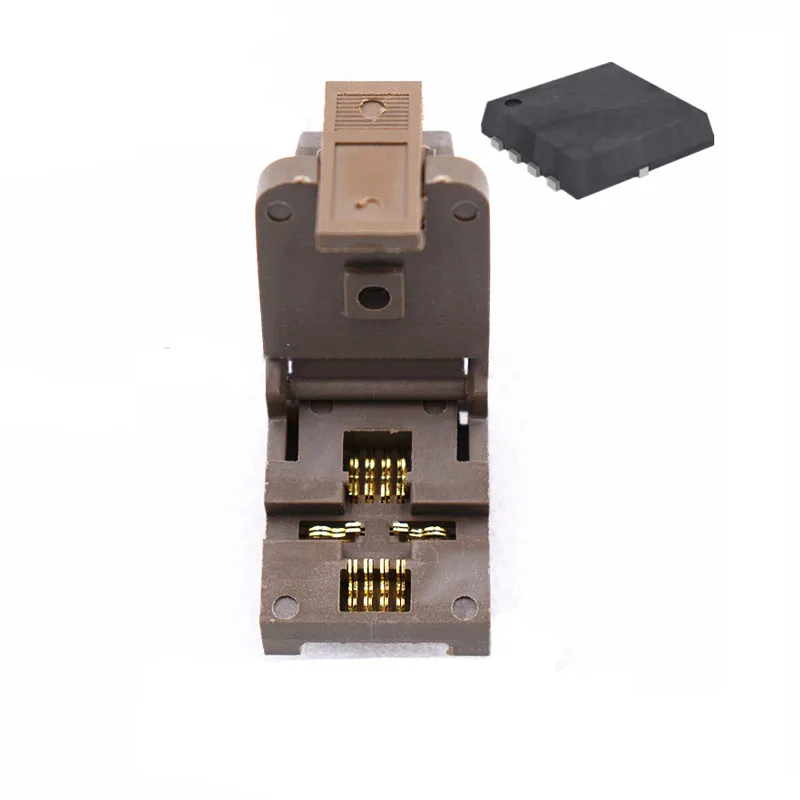 QFN8 DFN8 WSON8 WLCSP8 Программирование гнездо Pin шаг 1,27 мм IC Размер корпуса 5*6 мм раскладушка тестовая розетка ZIF адаптер Kelivn разъем - Цвет: burn in socket