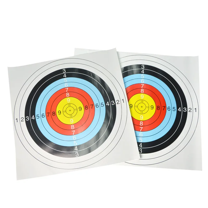 12 шт. 60x60 см мишени для стрельбы из лука Бумага Лицо мульти-Bullseye реактивная стрела для стрельбы лук для упражнений в охоте тренировочный аксессуар