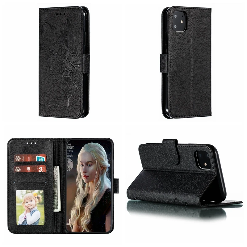 Кожаный чехол-кошелек для samsung Note 10 Pro S10E S10 Plus A70 A50 A30 A20 A10 перо птица Leechee роскошный, с отделением для карт 1 шт