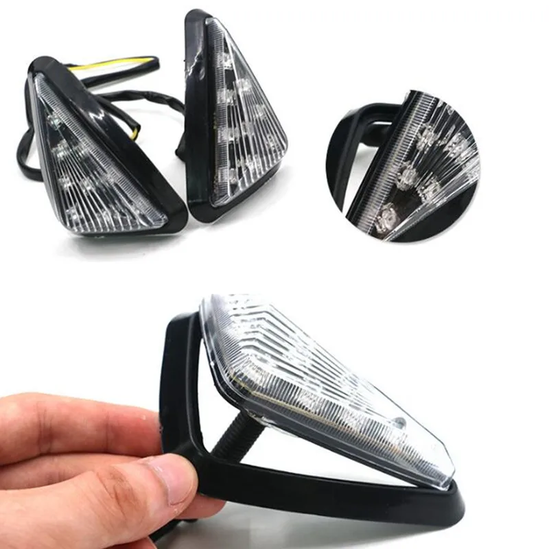 

Adeeing Turning Light for Motorcycle Smoke Triangle Flush Mount LED Waterproof Easy installation Turn Signals Blinker r20