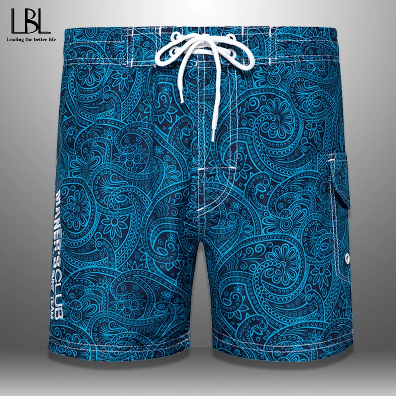 

Summer Beach Shorts Men 2020 Swimwear Surf Boardshorts Male Floral Print Swimming Breathable Casual Mens Shorts Quick Drying 4XL