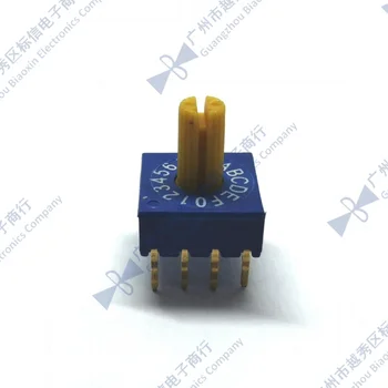 

0-F rotary coding switch 10-bit PCB 8421C positive code 4:1 handle 7mm horizontal