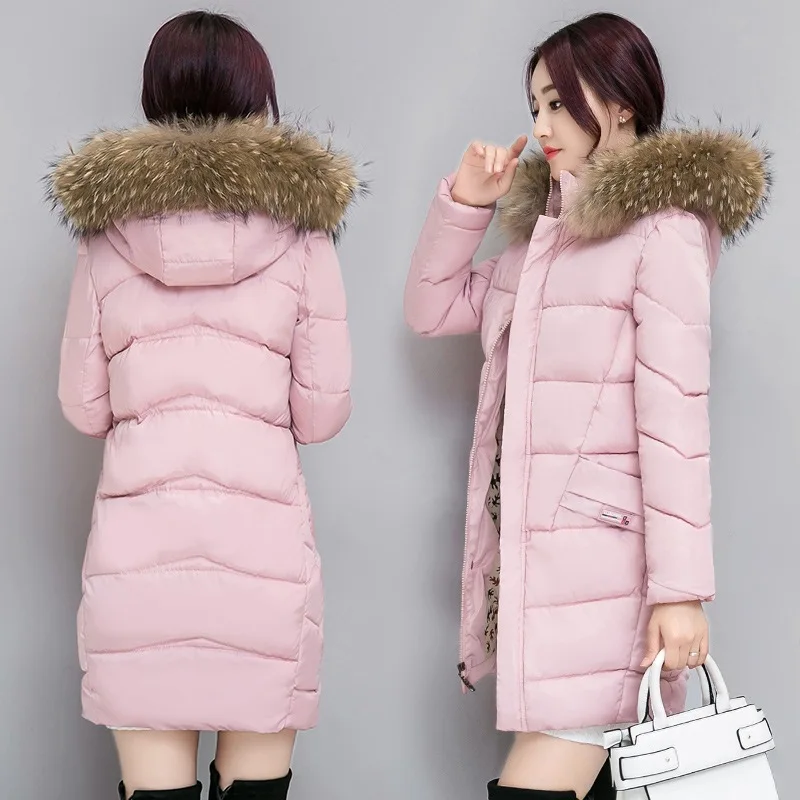 

Down Feather Cotton-padded Clothes Women's 2019 Autumn And Winter New Style Korean-style Cotton-padded Jacket Elegant Slim Fit M
