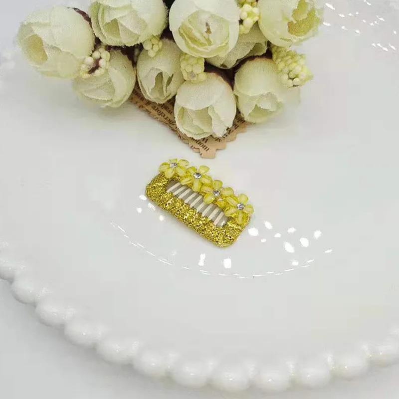 작은 강아지 고양이 헤어 클립에 대한 귀여운 꽃 애완견 머리핀 애완 동물 헤어 액세서리 개 헤어 Grooming3.2CM 1pc