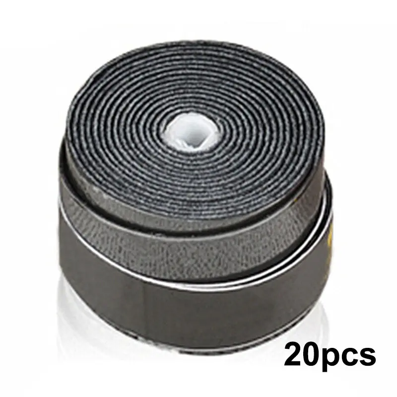 black 20pcs 20 шт 30 шт противоскользящая мягкая впитывающая пот дышащая теннисная ручка для ракетки ракетка для бадминтона лента обмоточная - Цвет: black 20pcs