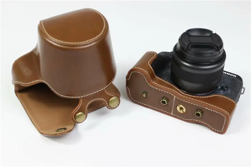 Чехол-сумка для камеры из искусственной кожи для Canon EOSM6 Mark II EOSM6II, полный чехол для камеры с сумкой для хранения и ремешком
