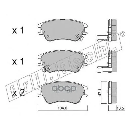 Колодки Тормозные Дисковые Передние Hyundai Atos 518.0 fri.tech. арт. 518.0