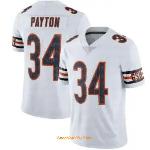 Мужские 52 Khalil Mack Джерси 34 Walter Payton 10 Mitchell Trubisky 100th anniversary 39 Jackson Футбол сшитые медведи майки - Цвет: 16
