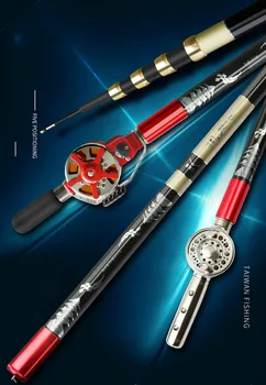 

4.5m-9.0m Hollow Pole Ultra-light Super Hard Carbon Hand Rod Stream Olta Pesca Position Canne with Reel Set Fishing Tackle Peche