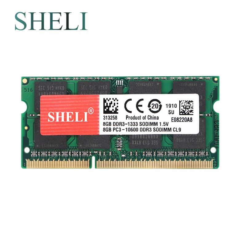 SHELI 8 Гб PC3 10600 DDR3 1333 МГц SODIMM Память ОЗУ для APPLE MacBook Pro iMac Mac mini|Оперативная память| |