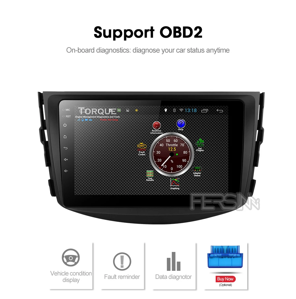 Excellent Fersinny CRAV48060 Octa 8 Core Car DVD GPS Navigation palyer Android 9.0 Car DVD Player for toyota rav4 2007 2008 2009 2010 2011 4