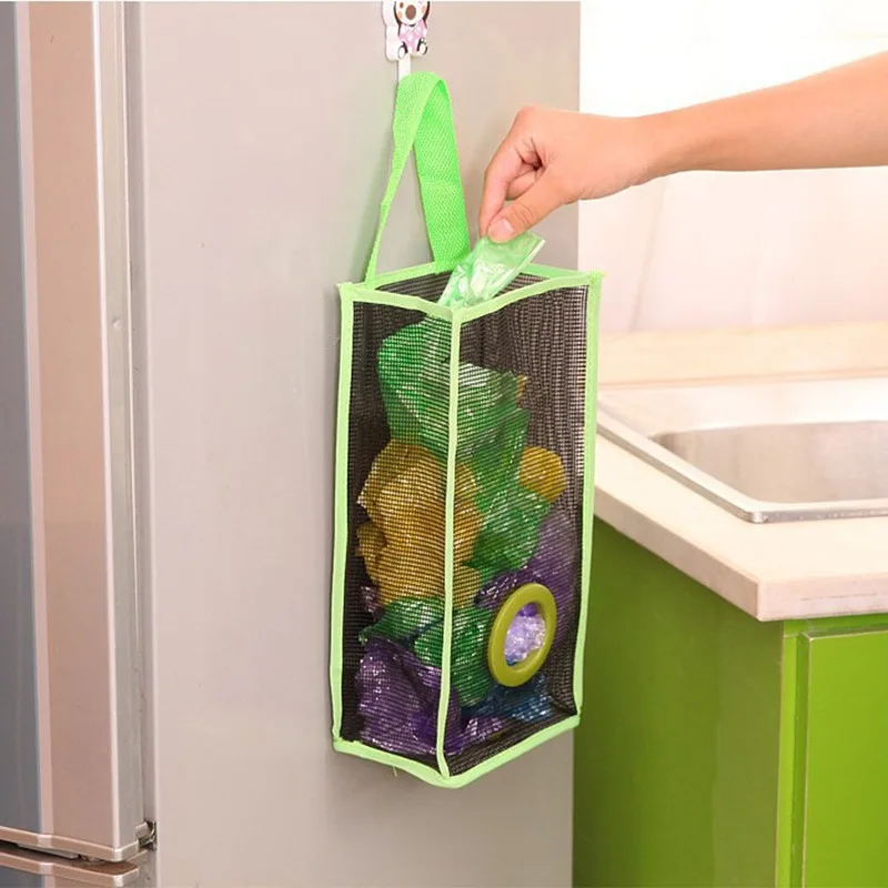 Дышащая сумка большого размера для мусора, кухонная хозяйственная сумка для пакетов, нейлоновая корзина для мусора, бытовые инструменты для уборки