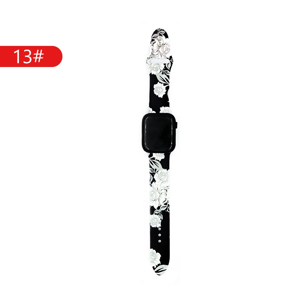 Ремешок для apple watch 5 4 ремешок 44 мм 40 мм correa iwatch 3 ремешок 42 мм 38 мм браслет силиконовый apple watch 5 4 3 2 1 Аксессуары для часов - Цвет ремешка: 13