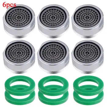 

6pcs 22mm Small Threaded Plastic Water Saving Aerator Faucet Bubbler Sprayer Filter Faucet Nozzle Polished Filter For Kitchen