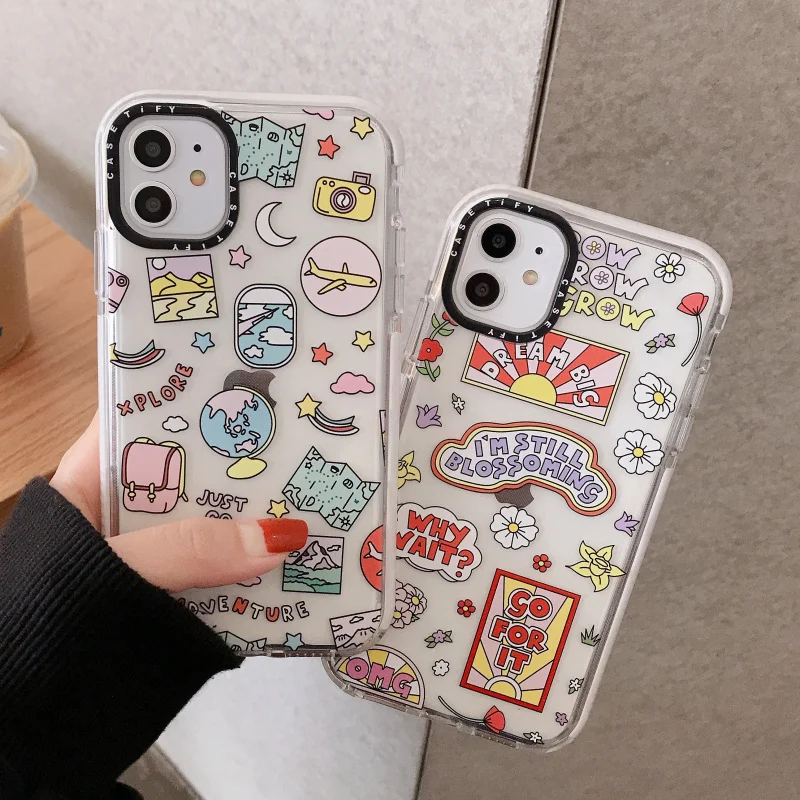 Уличный цветной чехол для телефона с граффити iPhone 11 Pro Max XR X XS 7 8 Plus прозрачный
