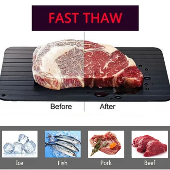 

Fast Defrosting Tray Thaw Food Meat Fruit Quick Defrosting Plate Board Defrost Kitchen Gadget Tools Quick thaw plate Kitchen