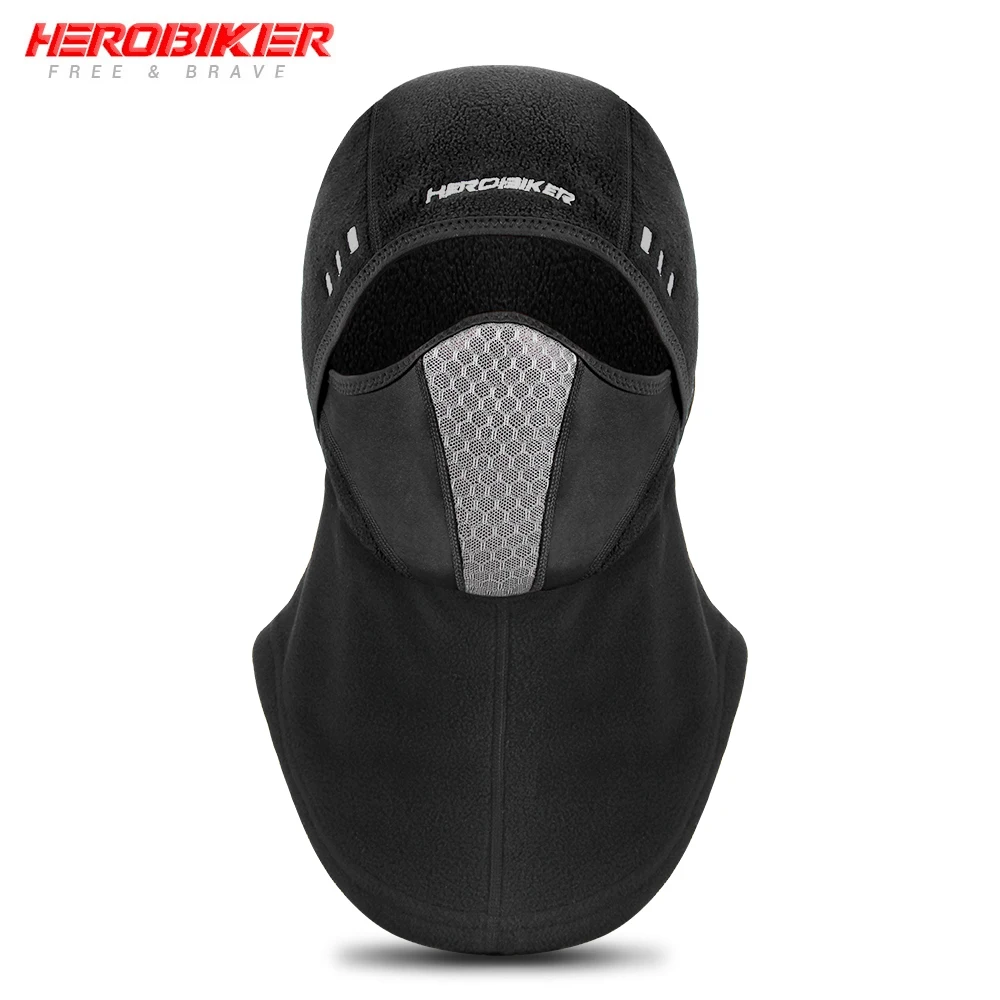 HEROBIKER Балаклава мотоциклетная маска для лица из флиса в байкерском стиле Термальность для лица с защитой от ветра для мальчиков и девочек штормовки-осень-зима мотоциклетная маска