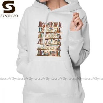 

Lettering Hoodie Go To The Library Hoodies Cotton XXL Hoodies Women Sexy Street wear White Printed Long-sleeve Pullover Hoodie