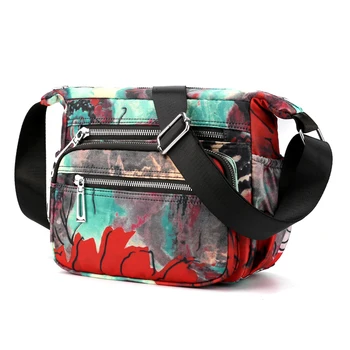 

2020 Waterproof nylon Women's bag 8 colors multi storey Shoulder bag High quality Floral Handbags Casual Crossbody Shopper bag