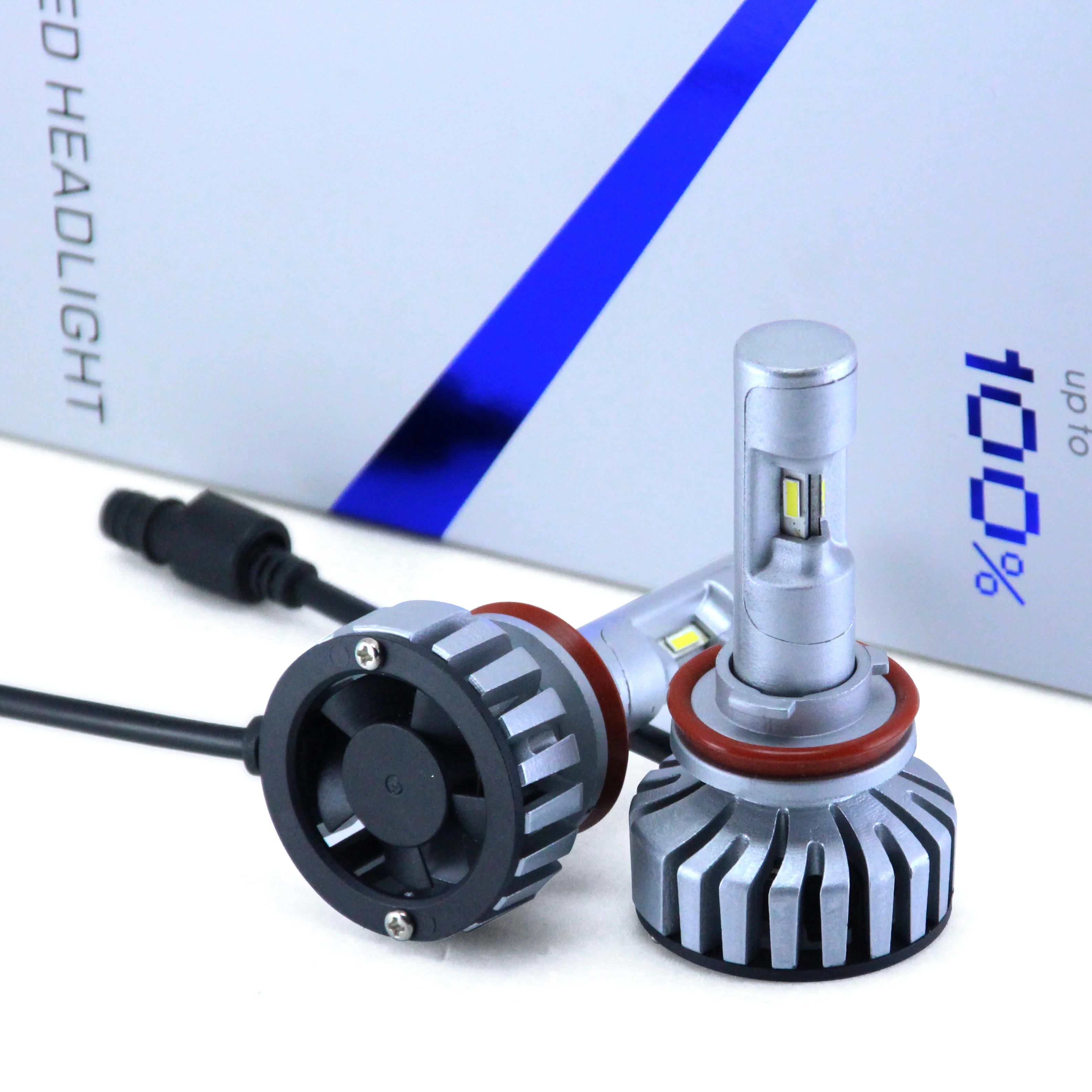 2pcs Led 4000lm/pair Mini Car Headlight Bulbs H7 H11 Headlamps Kit 9005