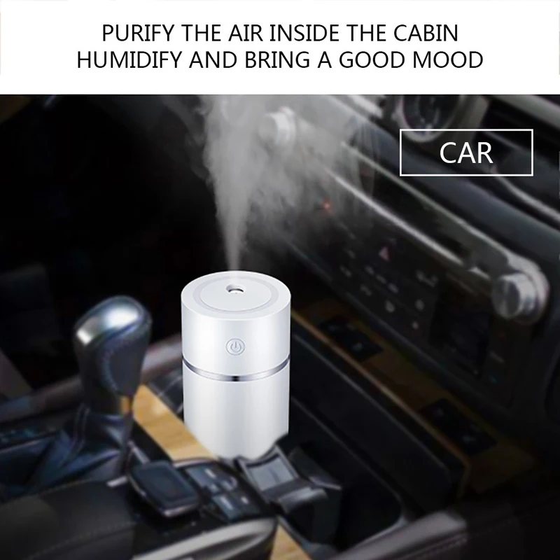 New Car Essential Oil Diffuser Mini Ultrasonic Color Cup Humidifier LED Night Light USB Aromatherapy Fogger Air Freshener